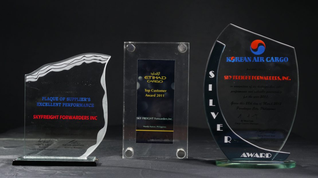 Sky Freight awards display 2