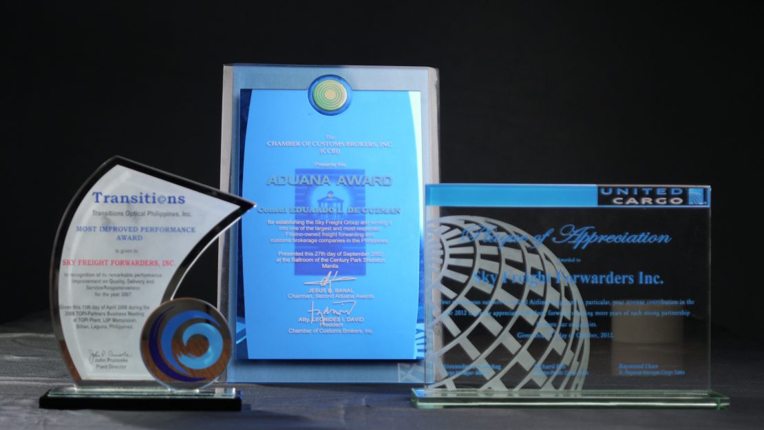 Sky Freight awards display 1